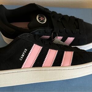 Adidas Campus Women's Sneakers in Black and Pink